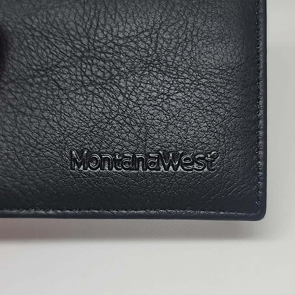 NWT!! Montana West Slim Bifold Wallet with Money Clip MWs06-W001BK
